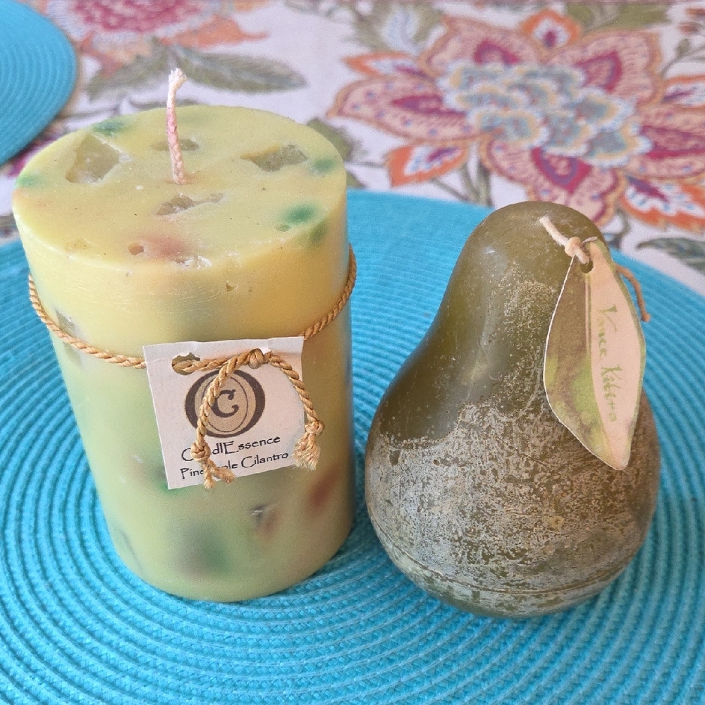 Pineapple Cilantro and Pear-Shaped Candle Set